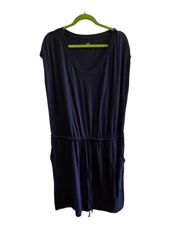 crown & ivy Dresses & Skirts - Casual Navy V-Neck Drawstring Waist Dress